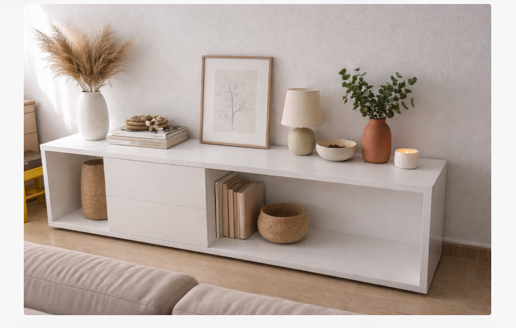 Mueble lacado en blanco fabricado a medida